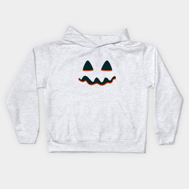 Scary Halloween Pumpkin Kids Hoodie by Family shirts